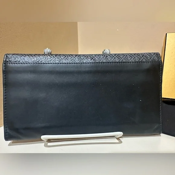 Fendi Vitello Grace Micro Zucca Pattern Men’s Long Wallet W/box & dustbag